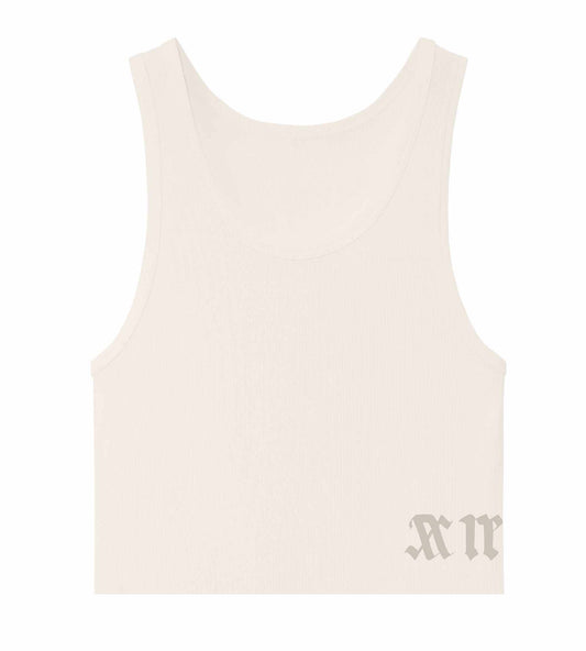 xx recordings cropped ribbed tank top